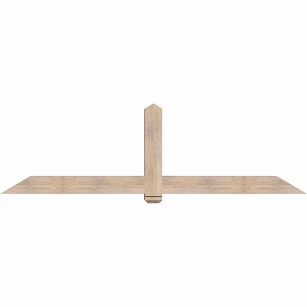 Ekena Millwork Eugene Smooth Timber Gable Bracket, Douglas Fir, 96"W x 28"H x 5 1/2"D x 5 1/2"F, 7/12 Pitch GBW096X28X0606EUG00SDF - main